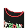 thumbnail image 4 of EYIIYE Family Matching Christmas Pajamas Set Letter Tree Plaid Print Holiday Pajamas Sleepwear Dad Mom Kids PJs, 4 of 6