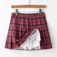 thumbnail image 6 of Women's Tennis Skirts Summer Women's A-line High Waist Culottes Pleated Printed Skirt for Casual Daily Wear Flowy Summer Fashion Red XXL, 6 of 9