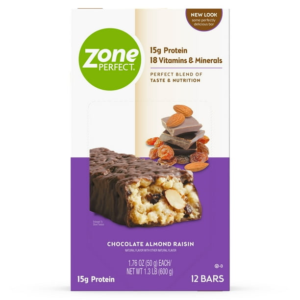 ZonePerfect Protein Bars, Double Dark Chocolate, 12g of Protein