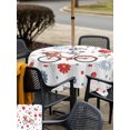 thumbnail image 6 of Square Outdoor Tablecloth with Umbrella Hole 250 Anniversary Table Cloth Waterproof Patio Table Cover Independence Day Fireworks Bicycle Florals Zipper Tablecloths for Picnic Camping 60x60 Inch, 6 of 8