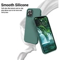 thumbnail image 3 of Soft Silicone Designed for iPhone 12/12 Pro Case,[Military Grade Drop Protection] [Anti-Scratch Microfiber Lining] Shockproof Protective Phone Case Slim Thin Cover 6.1 inch,Pine Green, 3 of 13