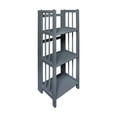 thumbnail image 3 of Casual Home 3-Shelf Folding Bookcase 14" Wide, Slate Gray, 3 of 15