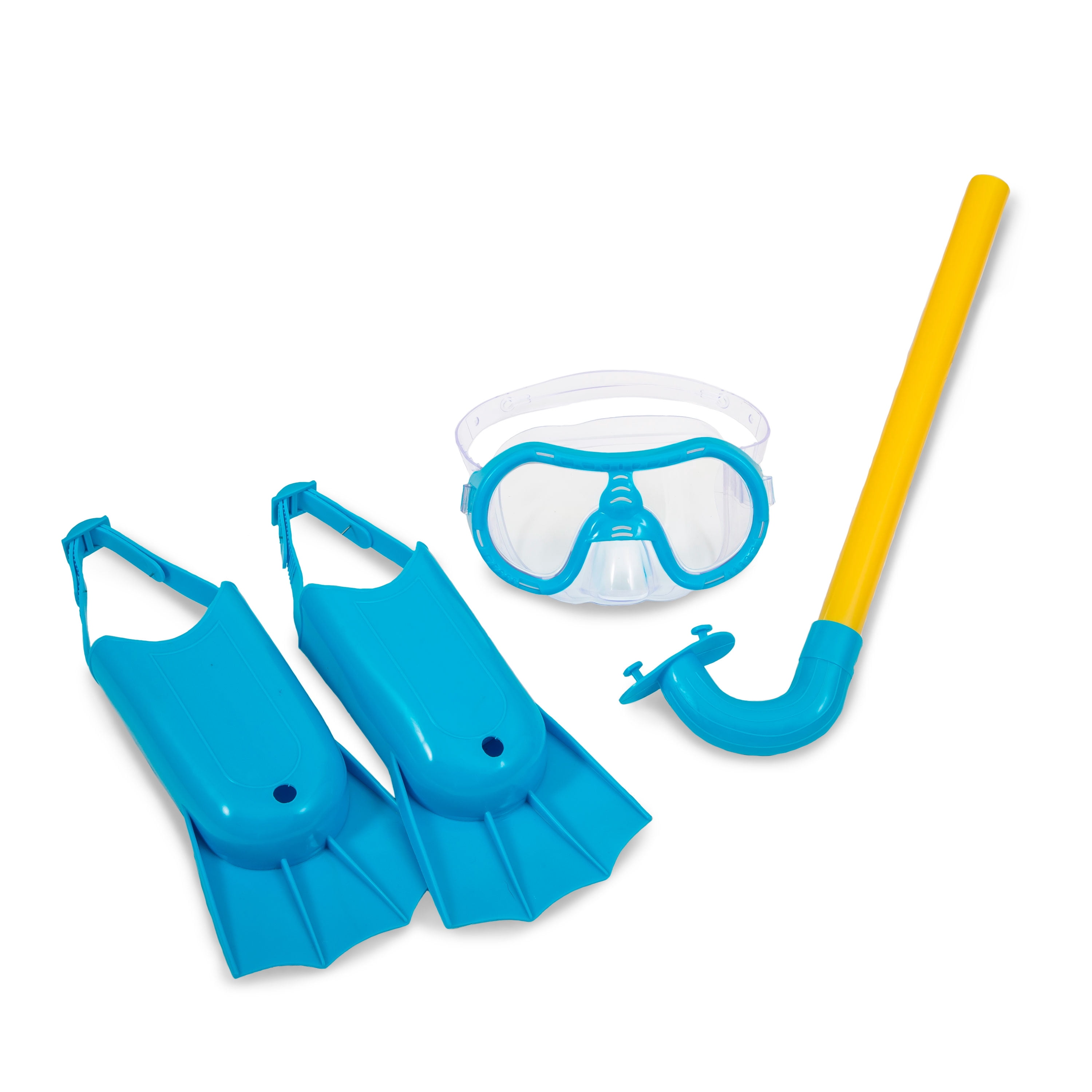 Dolfino 5-Piece Kids Snorkle Set, Blue Octopus Storage Bag Included, Hypoallergenic and Latex-Free, Blue, Unisex
