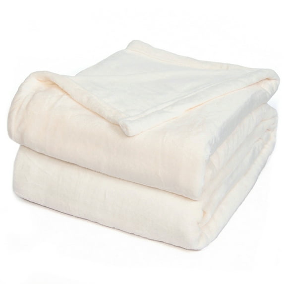 Effortless Bedding Oversized Patented Semi Fitted Plush Bed Blanket