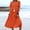 *Orange, variant on ClodeEU Women's Linen Blend Short Sleeve Crewneck Loose Fit Dress ,Solid Color Casual Midi Dress Black,Womens Plus XXXXXL