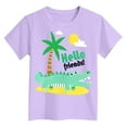 thumbnail image 4 of Gubotare Shirts Boys Toddler Boys Short Sleeve Shirts Cotton Summer T-Shirts Cartoon Graphic Tops Tees Sizes 11-12T (Light Purple,11-12 Years), 4 of 4