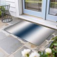 thumbnail image 2 of Gray Navy Blue Doormat Outdoor Entrance 18"x30", Modern Gradient Geometric Absorb Moisture Dirt Door Mats, Non-Slip Rubber Backing Floor Mats Indoor, Low-Profile Front Door Rugs, 2 of 9