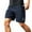 Dark blue, variant on Male Summer Sport Short Quick Drying Short Reflective Marker Drawstring Loose Short Zipper Pocket Short Mens Shorts with Pocket