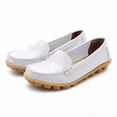 thumbnail image 4 of Women Casual Slip On Flats Loafers, Soft Cushioned Sole Comfort Footwear For Walking Shopping Office Daily Outfits White 9, 4 of 6
