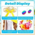 thumbnail image 6 of karymi Easter Porch Decoration Set Hawaiian Themed for Lawn Goose Statue Includes Flower Hat Wig Glasses Grass Skirt Spring Summer Holiday Yard Ornament 4 Piece Outfit Bedroom Decor, 6 of 7