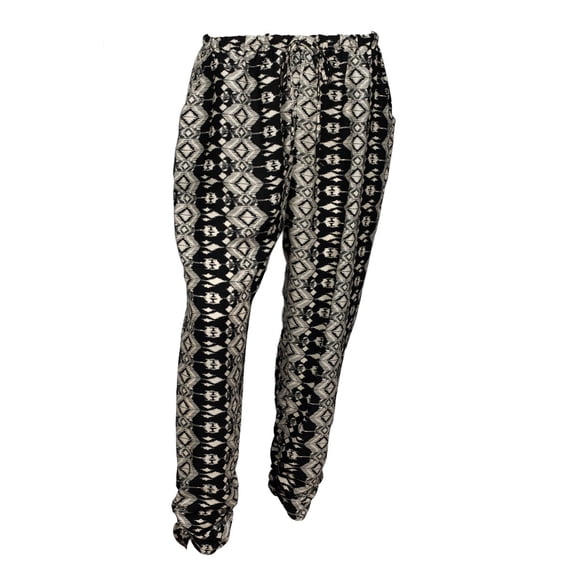 eVogues Plus size Bohemian Baggy Pants White Black