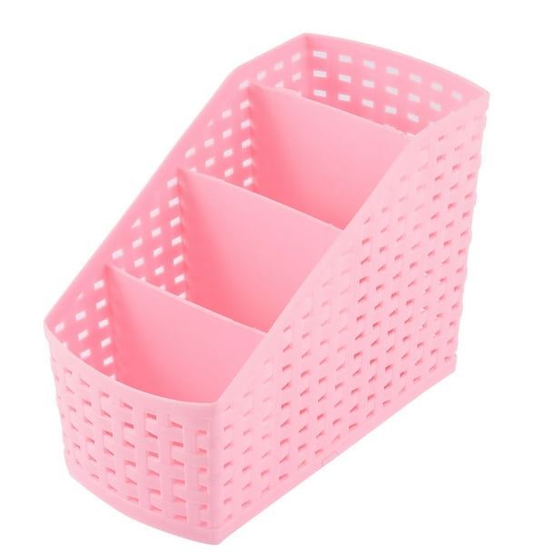 Unique Bargains Kitchen Home Makeup Desktop Plastic 4 Slots Storage