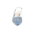 thumbnail image 2 of Women's Low Heel Closed Toe Slingback Shoes Rhinestone Comfortable Sandal Shoes-Blue-8, 2 of 3