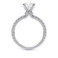 thumbnail image 2 of Oryn Jewel 2.3 Ct Cushion Cut Diamond Solitaire Engagement Ring with Accent Diamonds – Lab-Created Simulated Diamond - 14K White Gold Over Wedding Ring for Women's - 50th Birthday Gifts, 2 of 6
