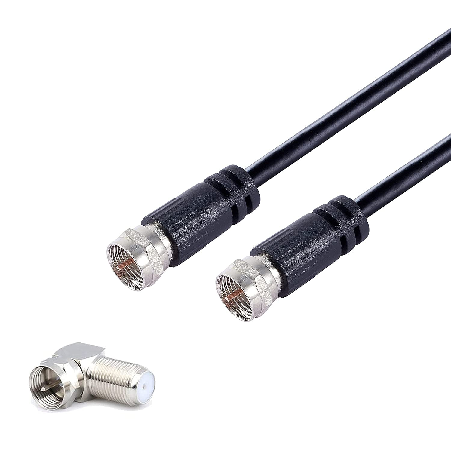 1 Feet Omera RG6 Coaxial Cable with FMale Connectors, 75Ohm Short Coax