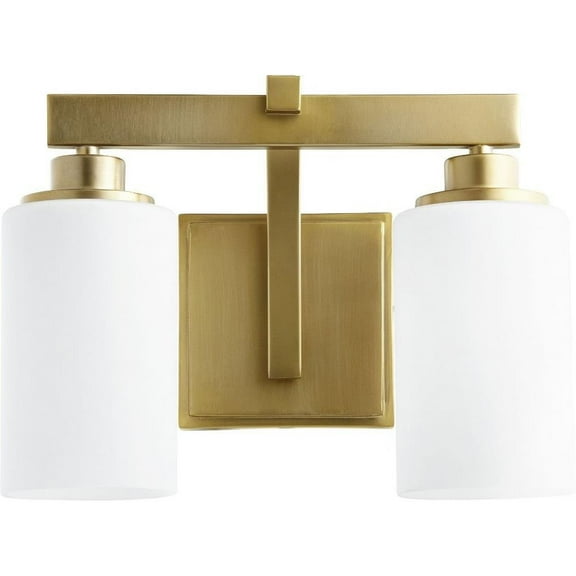 Sunny Gate 2 Light Bathroom Light in Transitional Style 13.25 inches Wide By 9.5 inches High-Aged Brass Finish Bailey Street Home 183-Bel-2534620