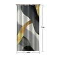 thumbnail image 5 of Gray and Gold Marble Wavy Lines Pattern Shower Curtain 36"x72" ,Bathroom Decorative Shower Curtains Set with 12 Hooks,Modern Waterproof Washable Shower Curtain, 5 of 6