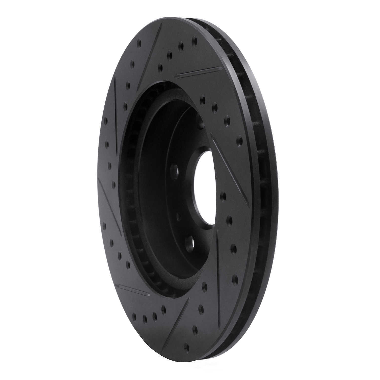 Dynamic Friction Company 633-01004R DFC Brake Rotor - Drilled And Slotted - Black