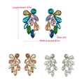 thumbnail image 3 of stanreset 1 Pair Colorful Rhinestone Earrings Exaggerated Ear Studs Drop American Style Earring Jewelry for Wedding Dating White, 3 of 6