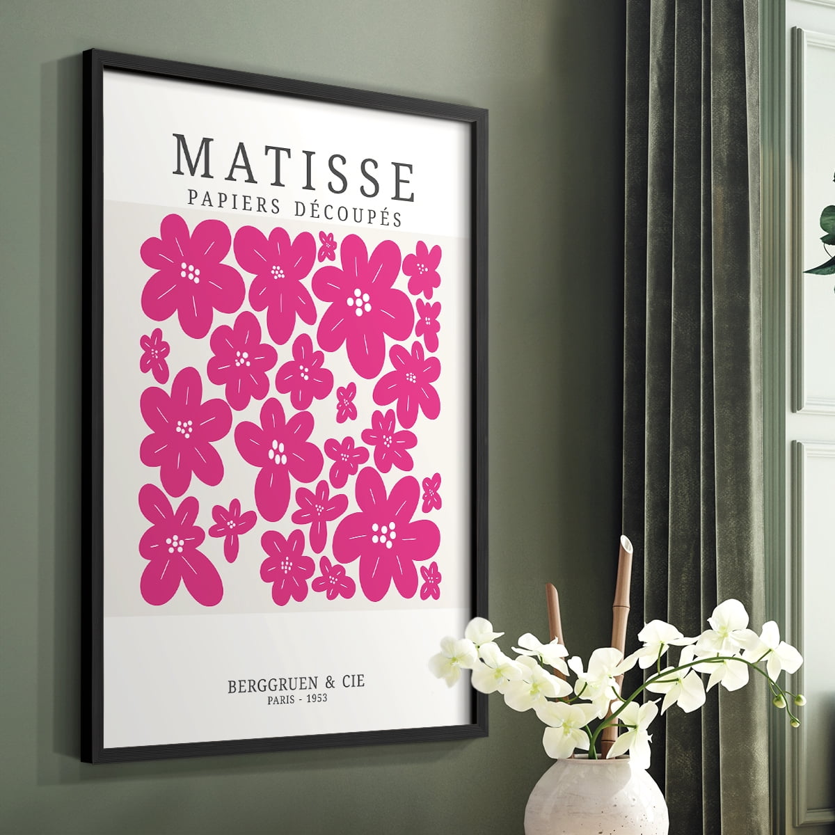 Matisse CDXX in Black Solid Wood Framed Print No Nail Hanging