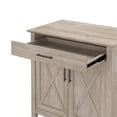 thumbnail image 4 of Key West Bureau Secrétaire avec Plateau pour Clavier et Armoire de Rangement en Gris, 4 of 10