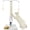 White, variant on 31" Cat Scratching Post Kitten Toys for Indoor Cats Interactive Scratcher with Tracking Ball, Sisal Scratch Rope for Large Cats,Sturdy Base Cat Scratch Post, (Beige, 31" H)