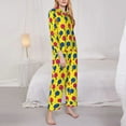 thumbnail image 3 of Fotbe Colorful Ping Pong Pattern Long Sleeve Pajama Set for Women,Sleepwear Set,2-piece Loungewear Set,Soft PJs Comfy Nightwear with Pockets -Large, 3 of 7