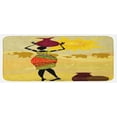 thumbnail image 1 of African Kitchen Mat, Vintage Landscape Local Woman Elephants Sun Hand Writing, Plush Decorative Kitchen Mat with Non Slip Backing, 47" X 19", Multicolor, by Ambesonne, 1 of 1