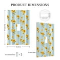 thumbnail image 3 of Fotbe Blue White Striped Sunflower Print Duplex Receptacle Wall Plate, 1-Gang 5.0" x3.0" Wall Outlet Covers, Dual Outlet Faceplates Covers, Color-matched Screws Included-Style T, 3 of 6