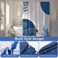 thumbnail image 3 of Fabric Shower Curtain 72x72 Inch, Boho Modern Leaf Print Waterproof Fabric Bathroom Curtains with 12 Hooks, Wrinkle Resistant, 3 of 8