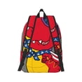 thumbnail image 7 of Geaub dinosaur super hero cartoon durable canvas backpack: stylish, lightweight, and spacious with adjustable straps, 7 of 7