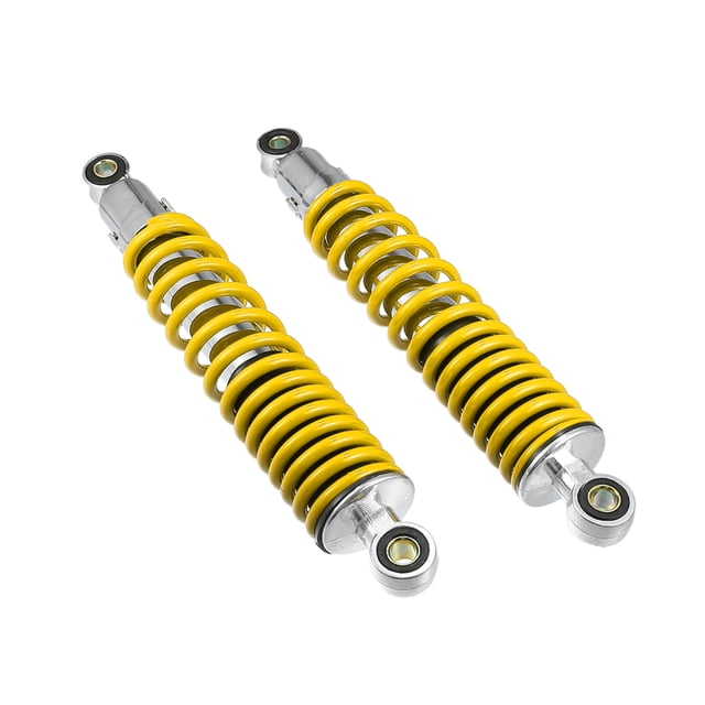 Amortiguador trasero de motocicleta ajustable de 310 mm para 50cc, 70cc, 90cc, 125cc, ATV, ciclomotores y bicicletas de tierra, metal amarillo, 1 par