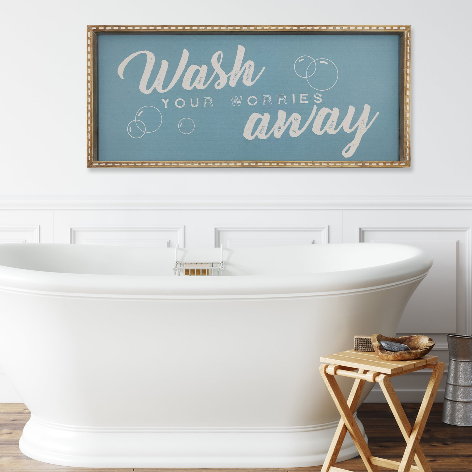 Stratton Home Decor Wash Your Worries Away Wall Art Walmart Com Walmart Com