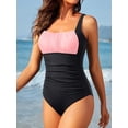 thumbnail image 6 of Yunliwuli Women Bikini, Sleeveless Backless Pleated Summer Swimsuit Swimming Bathing Swimwear, 6 of 8