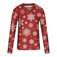 thumbnail image 5 of Honeeladyy Men's Christmas Blouse Tops 3D Funny Snowman Printed Round Neck Long Sleeve Pullover Ugly Christmas Santa Sweaters #Sf-Red-M, 5 of 5