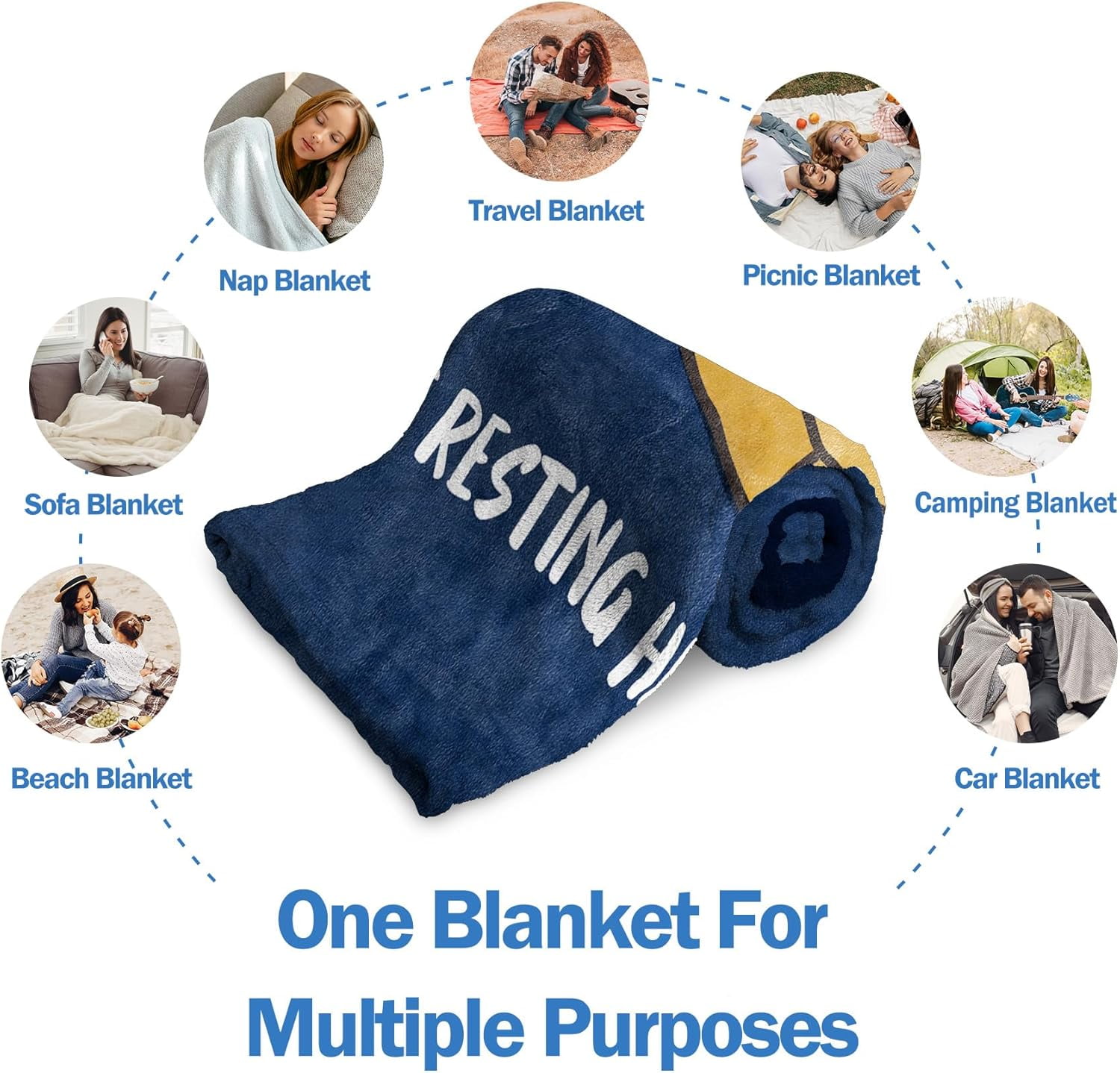 Funny Grandpa Christmas Birthday Gifts, Grandpa is Not Sleeping Blanket, Grandpas Gift from Grandkids, Super Soft Throws Blanket for Napping, Promoted to Grandpas Gifts