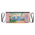 thumbnail image 7 of Yayeee Waist Apron with Pockets for Cooking Waterproof Half Server Aprons, Pink Seaside Boat, 7 of 7