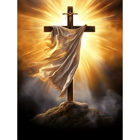 Puzzles 300 pieces for adults He is Risen Jesus Cross sun rise Formation wooden Challenging Puzzles Perfect for Game Nights 14.9'' x 10.2''