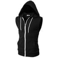 thumbnail image 2 of H2H Mens Casual Slim Fit Zip-up Hoodie Vest Lightweight Sleeveless Hooded (CMOHOSL08), 2 of 6