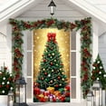 thumbnail image 3 of YANHAIGONG Christmas Door Covers for Front Door,Merry Christmas Decorations Door Cover,35 X 71" Christmas Door Cover,Santa Claus Pattern,Christmas Day Door Decoration,Festival Party Decoration, 3 of 7