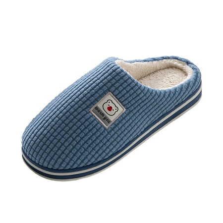 

SEMIMAY Women Slippers Autumn And Winter Fashion And Comfortable Indoor And Outdoor Solid Color Flat Bottom Warm Non Slip