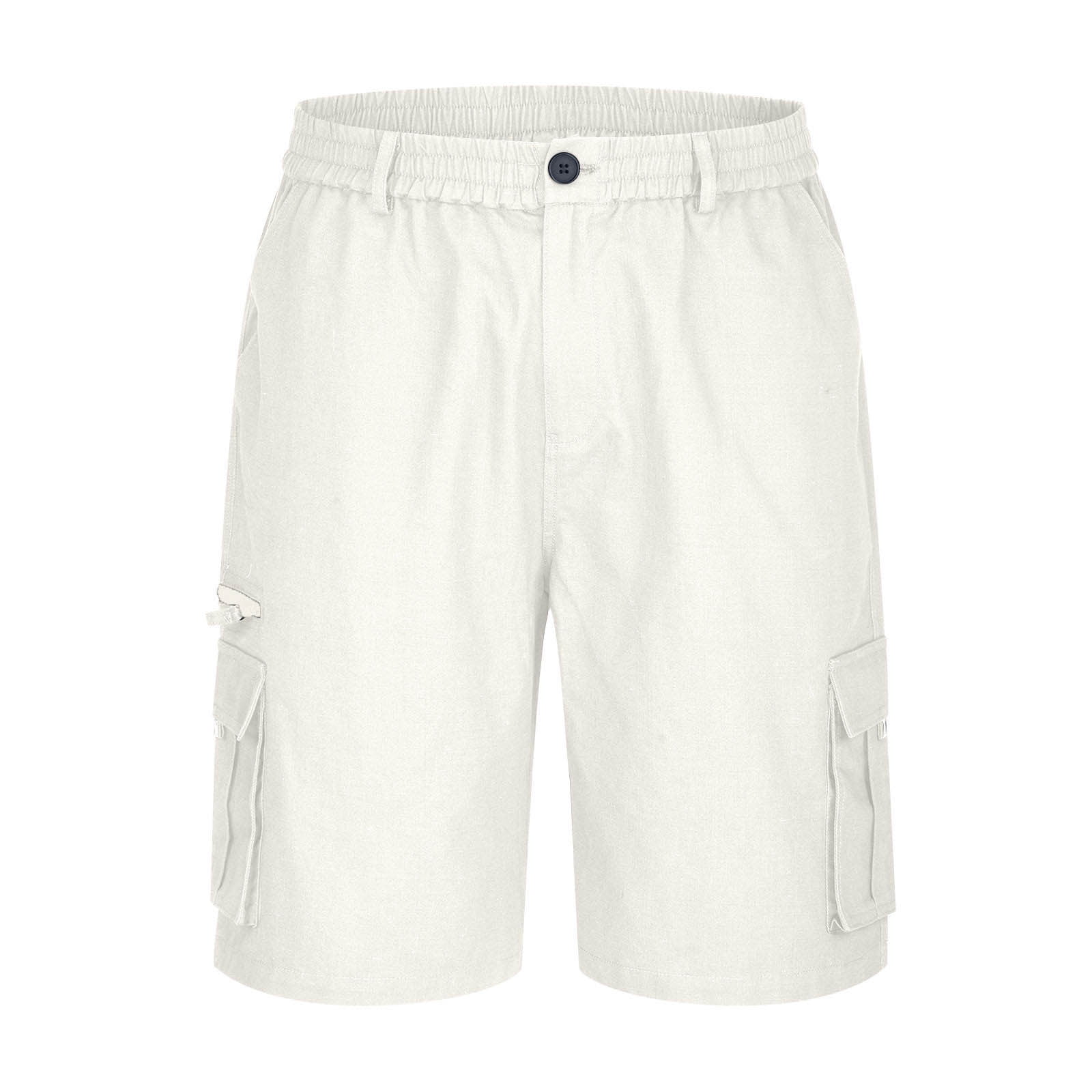 VERUGU Cargo Shorts for Men Casual Button Zipper Solid Knee VERUGU Cargo Shorts for Men Casual Button Zipper Solid Knee