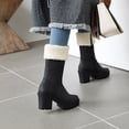 thumbnail image 4 of Botas de nieve Otoño e invierno Punta redonda Moda Botas cortas peludas cálidas Botas de gran tamaño Botas de mujer Wmkox8yii ghj1960, 4 of 6
