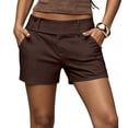 thumbnail image 2 of Shorts for Women Dressy Casual Summer High Waisted Wide Leg Chino Shorts Tailored Business Work Solid Shorts with Pockets, XL, 2 of 6