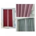 thumbnail image 4 of 2 Panels Blackout Sidelight Curtain Panels, Room Darkening Thermal French Door Curtains with Top and Bottom Rod Pocket Tie Back, 25x102inch, 4 of 7