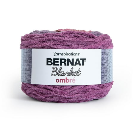 Bernat Blanket Ombré Yarn, Dusty Rose Ombre, 10.5oz(300g), Super Bulky, Polyester