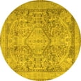 thumbnail image 1 of Ahgly Company Indoor Round Persian Yellow Traditional Area Rugs, 6' Round, 1 of 4