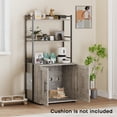 thumbnail image 2 of BeesClover Meuble Cache-Litière 2-en-1, Armoire Moderne pour Chat avec 2 Tablettes de Rangement et Portes, Maisonnette Intérieure en Bois pour Cacher la Litière pour Chat pour la Plupart des Tailles, 2 of 8