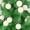 thumbnail image 2 of Cotton Ball String Lights,Indoor String Lights,10 ft 20 LED Cotton Ball Lights,Battery Powered 0.16'' Christmas Fairy Lights for , Valentine's Day,Holiday,Wedding,Party,Bedroom,Home Decor,White, 2 of 7