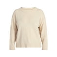 thumbnail image 4 of Terra & Sky Women's Plus Size Crewneck Pullover Sweater, Size 0X-5X, 4 of 5
